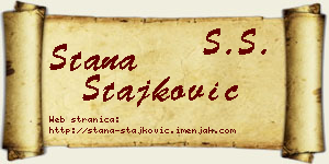Stana Stajković vizit kartica